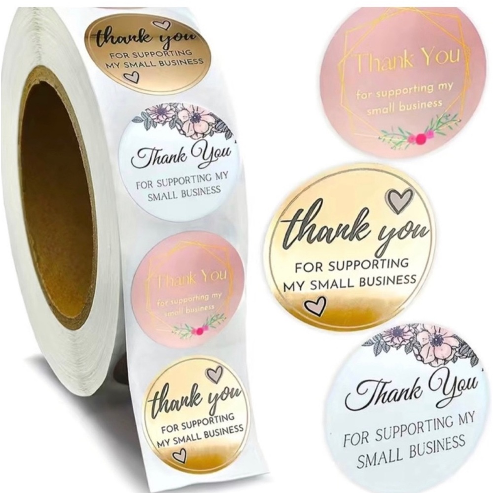 ✅NIP 1,000 pcs. 2 rolls Thank You Stickers